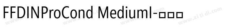 FFDINProCond MediumI字体转换